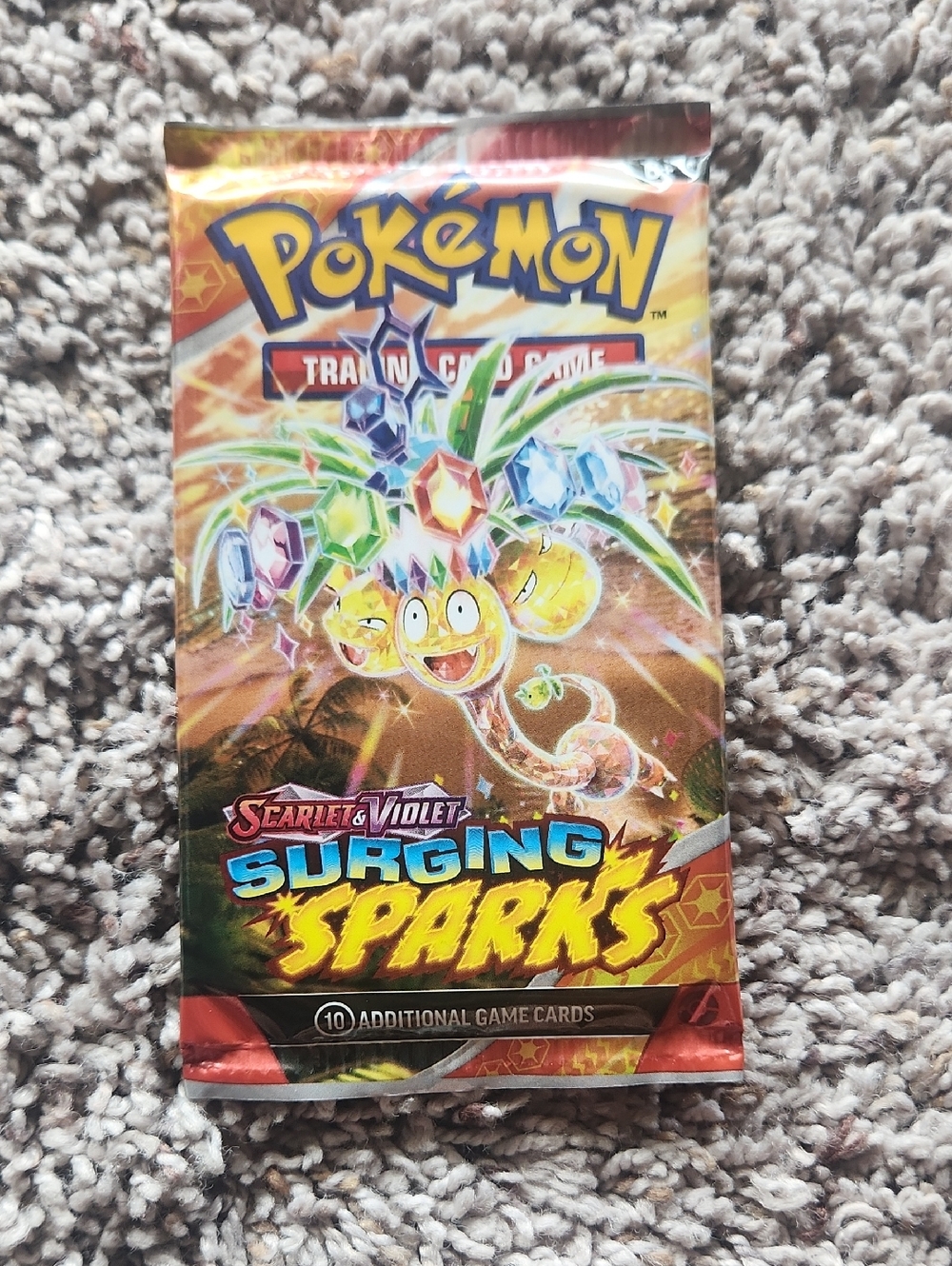nwt Pokemon Scarlet & Violet Surging Sparks Booster Pack - Yellow, Green, Blue